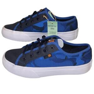 DC Shoes Manual Skateboading Sneakers "Shady Blue / Orange" Boys 4.5 | NEW